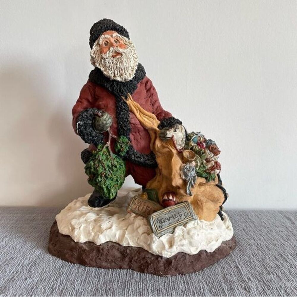 Signed By Artist June McKenna 1988 Jolly Ole St Nick Vintage Collectible 862R
